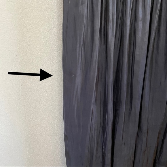 Rhié Liquid Charmeuse Sleeveless V Neck Maxi Slip Dress Charcoal Black Small - Picture 12 of 16